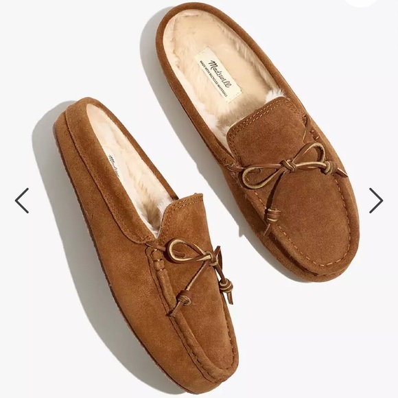 Madewell Suede Moccasin Stuff Slippers in Dried Cedar Size 5 - Picture 12 of 12